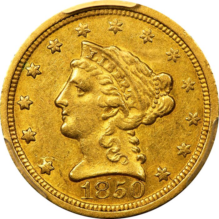 1850-O Liberty Gold Quarter Eagle ($2.50) Obverse Image