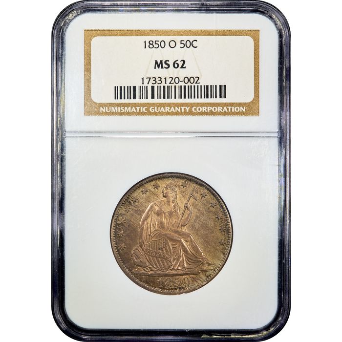 1850-O Seated Liberty Half Dollar (50c) Obverse Slab Image