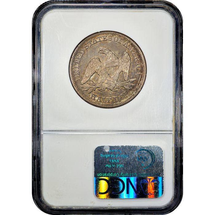 1850-O Seated Liberty Half Dollar (50c) Reverse Slab Image