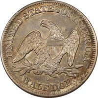 1850-O Seated Liberty Half Dollar (50c) Reverse Image