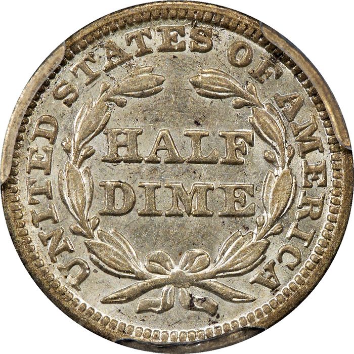 1850 Seated Liberty Half Dime (H10C) Photo 4