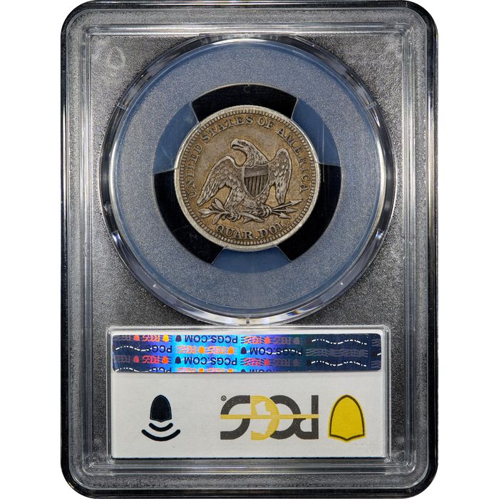 1850 Seated Liberty Quarter (25c) Reverse Image