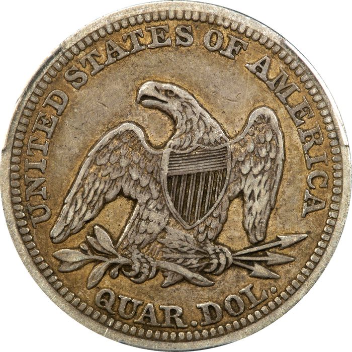 1850 Seated Liberty Quarter (25c) Photo 4