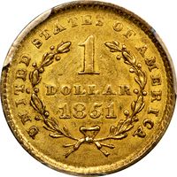 1851 Gold Dollar ($1) Photo 4