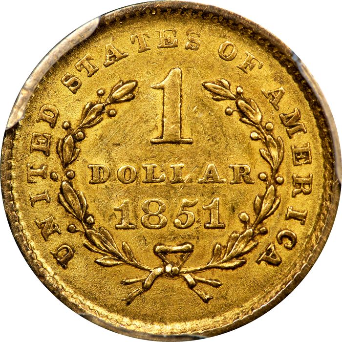 1851 Gold Dollar ($1) Photo 4