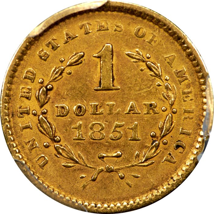 1851 Gold Dollar ($1) Photo 4
