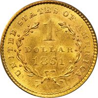 1851 Gold Dollar ($1) Photo 4