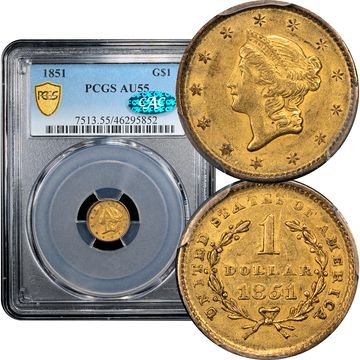 1851 Gold Dollar (G$1) Composite Image