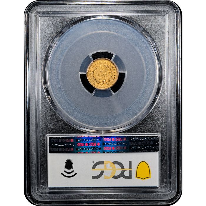 1851 Gold Dollar (G$1) Reverse Slab Image