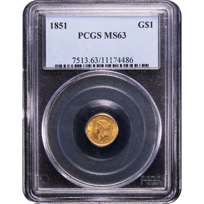 1851 Gold Dollar (G$1) Obverse Image