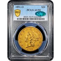 1851-O Liberty Gold Double Eagle ($20) Obverse Image