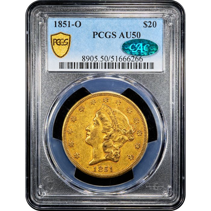 1851-O Liberty Gold Double Eagle ($20) Obverse Image