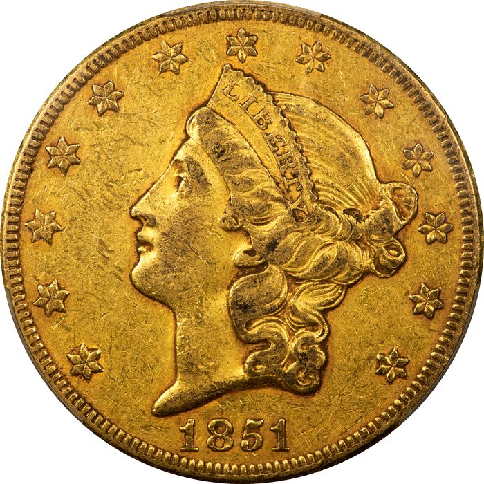 1851-O Liberty Gold Double Eagle ($20) Photo 3