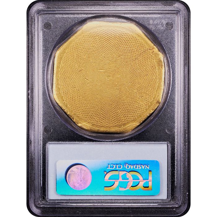 1852 Assay 887 Gold $50 Slug Reverse Slab Image