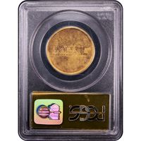 1852 Assay Gold Eagle ($10) S.S. Central America Reverse Slab Image