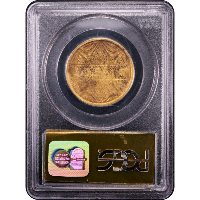 1852 Assay Gold Eagle ($10) S.S. Central America Reverse Slab Image