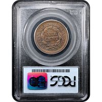 1852 Braided Hair Large Cent (1c) Reverse Slab Image