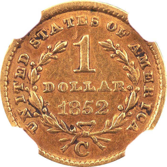 1852-C Gold Dollar ($1) Reverse Image