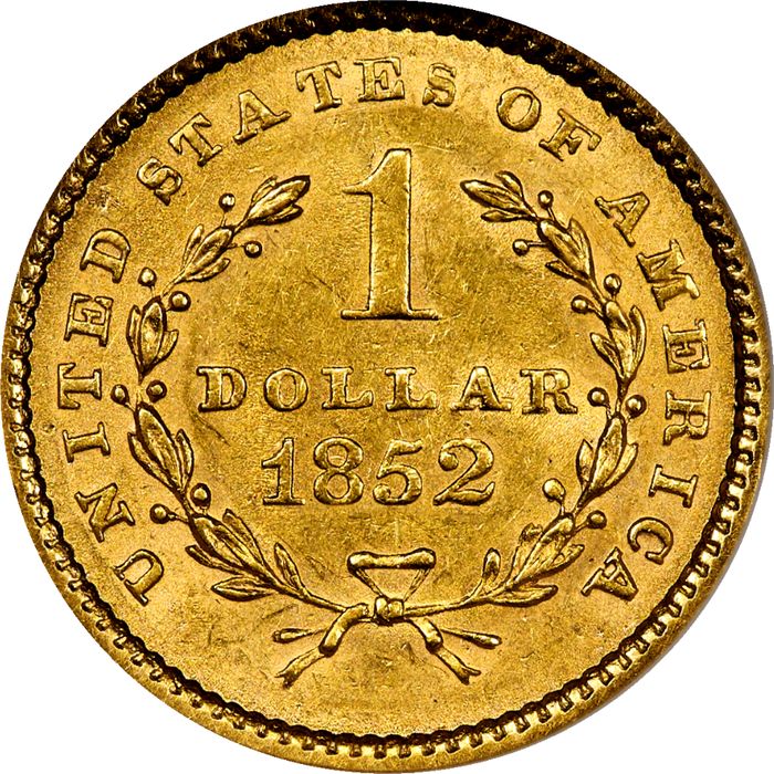 1852 Gold Dollar ($1) Photo 4