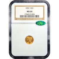 1852 Gold Dollar ($1) Obverse Image