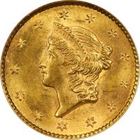 1852 Gold Dollar ($1) Photo 3