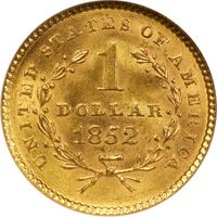 1852 Gold Dollar ($1) Photo 4