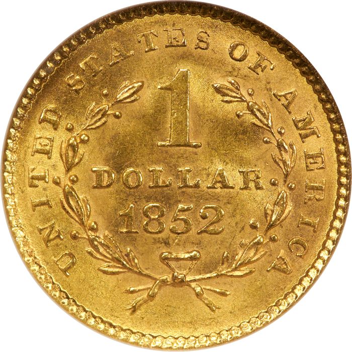 1852 Gold Dollar ($1) Photo 4