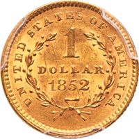 1852 Gold Dollar ($1) Photo 4