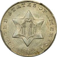 1852 Three Cent Silver (3CS) Photo 3