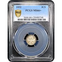 1852 Three Cent Silver (3CS) Obverse Image