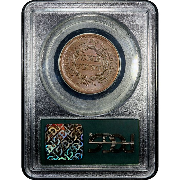 1853 Braided Hair Large Cent (1c) OGH Reverse Image