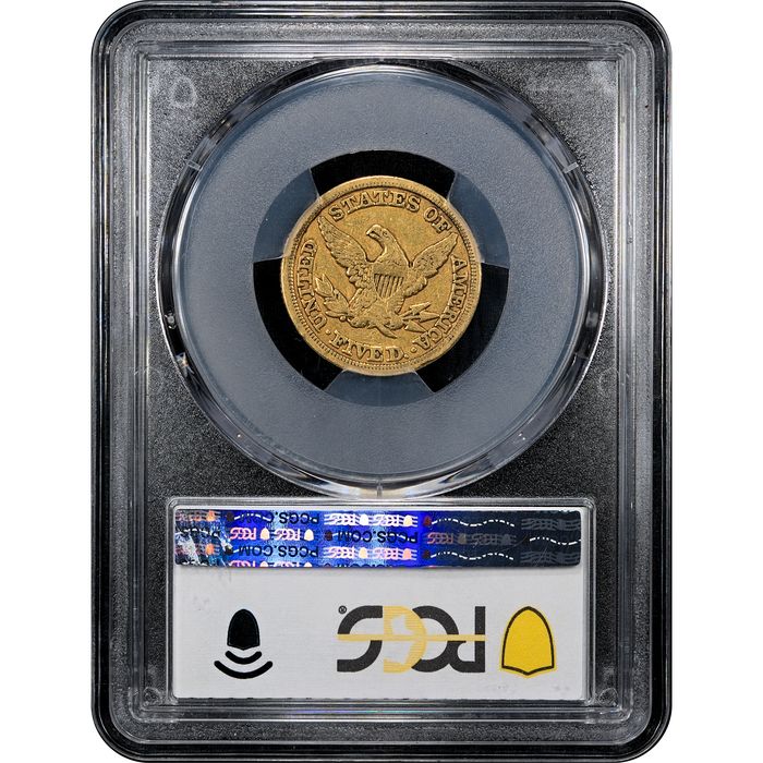 1853-C Liberty Gold Half Eagle ($5) Reverse Slab Image