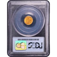 1853 Gold Dollar ($1) Reverse Slab Image