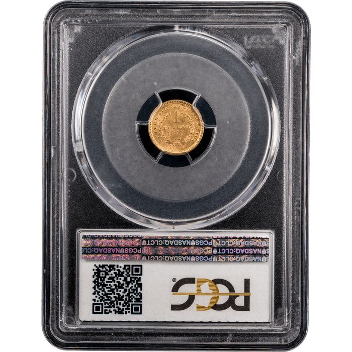 1853 Gold Dollar ($1) Reverse Slab Image
