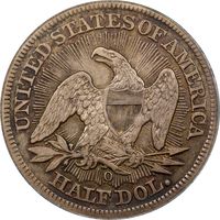 1853-O Seated Liberty Half Dollar (50c) Arrows and Rays Photo 4