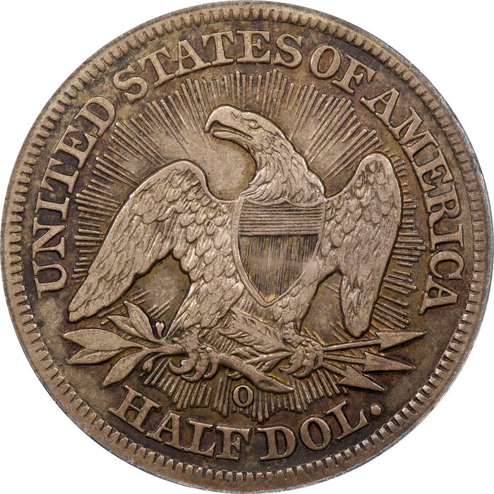 1853-O Seated Liberty Half Dollar (50c) Arrows and Rays Photo 4