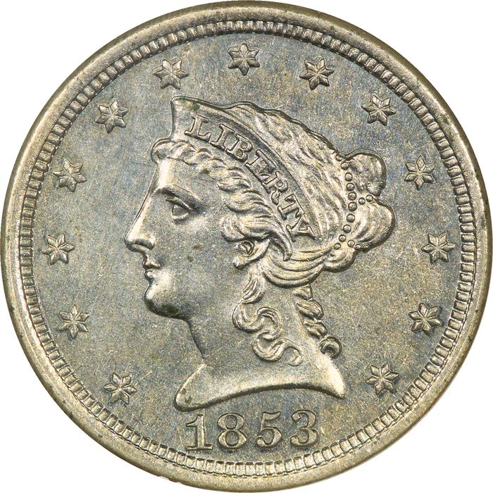1853 Pattern Cent (1c) J-150 Obverse Image