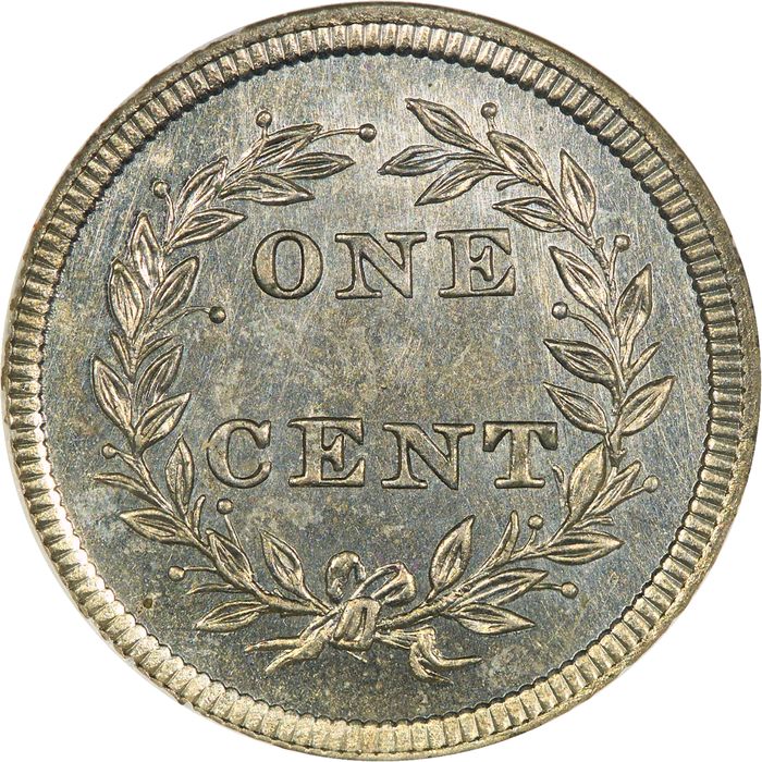 1853 Pattern Cent (1c) J-150 Reverse Image
