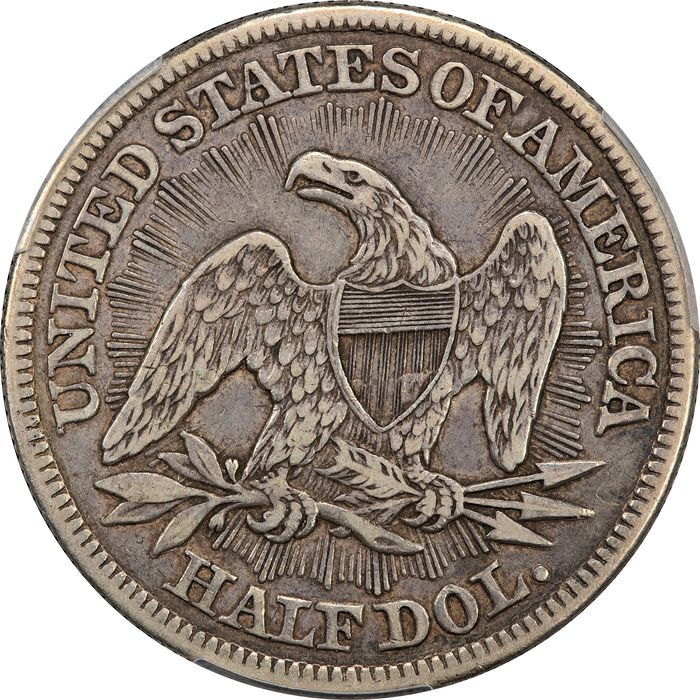1853 Seated Liberty Half Dollar (50c) Reverse Image