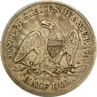 1853 Seated Liberty Half Dollar (50c) WB-101 Arrows and Rays Photo 4
