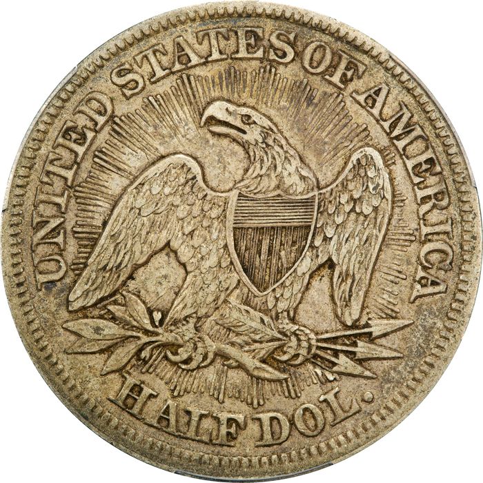 1853 Seated Liberty Half Dollar (50c) WB-101 Arrows and Rays Photo 4