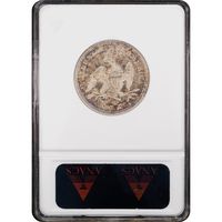 1853 Seated Liberty Quarter (25c) Arrows and Rays Reverse Slab Image