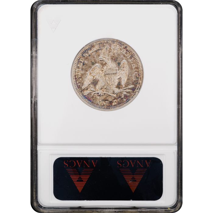1853 Seated Liberty Quarter (25c) Arrows and Rays Reverse Slab Image