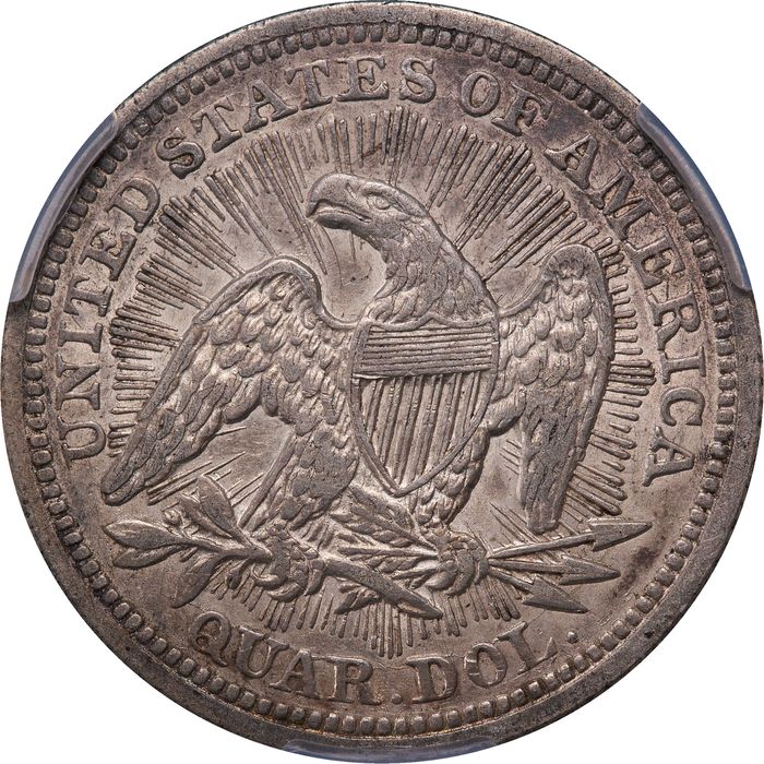 1853 Seated Liberty Quarter (25c) Arrows and Rays Photo 4