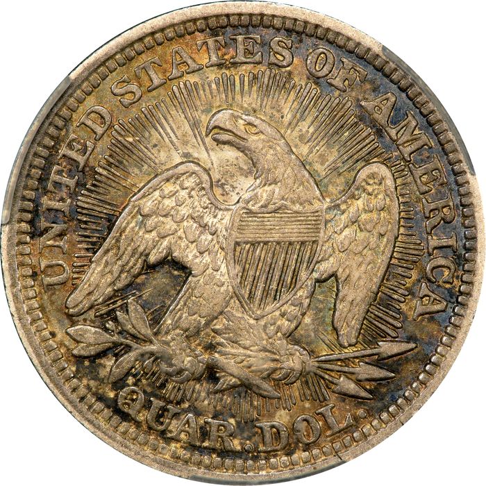 1853 Seated Liberty Quarter (25c) Arrows and Rays Photo 4