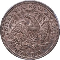 1853 Seated Liberty Quarter (25c) Arrows and Rays Photo 4