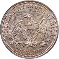 1853 Seated Liberty Quarter (25c) Arrows and Rays OGH Photo 4
