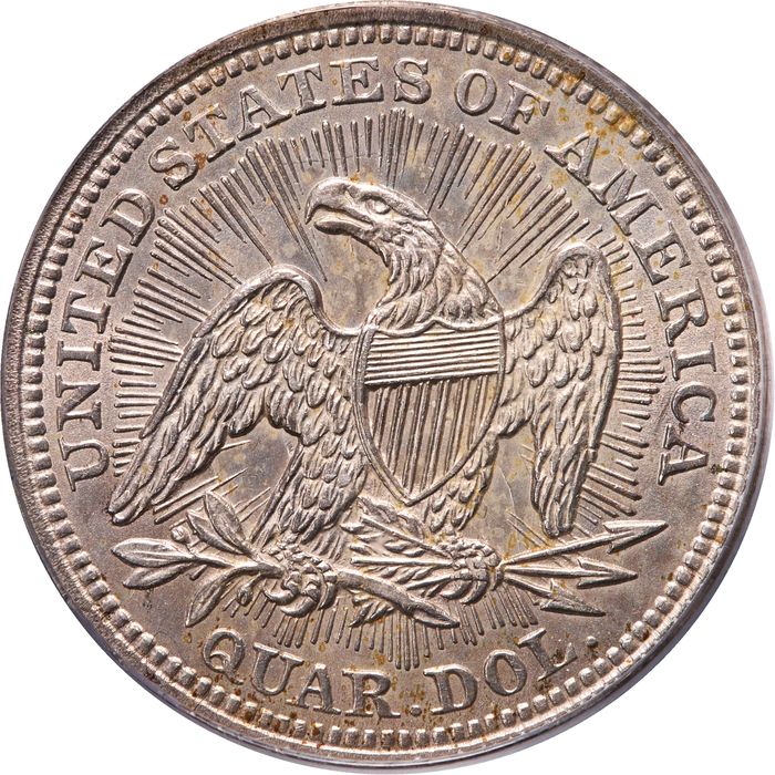 1853 Seated Liberty Quarter (25c) Arrows and Rays OGH Photo 4
