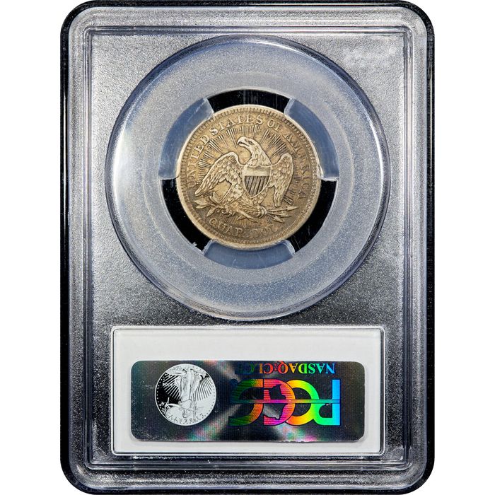 1853 Seated Liberty Quarter (25c) Arrows and Rays Reverse Image