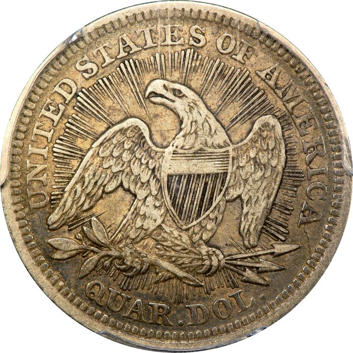 1853 Seated Liberty Quarter (25c) Arrows and Rays Photo 4